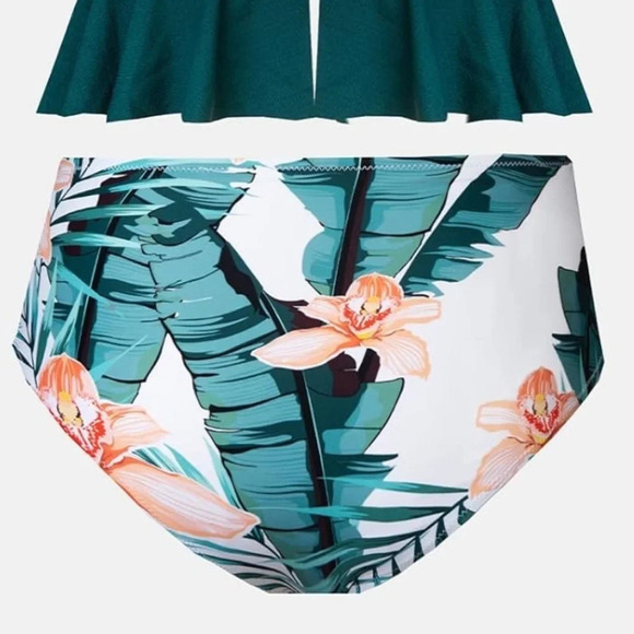 Cupshe High Waisted Floral Plus Size Bikini Bottom 4X - Picture 2 of 9